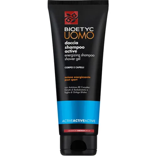 Бадьорий шампунь-гель для душу Deborah Bioetyc UOMO Energizing Shampoo Shower Gel, 250 мл.