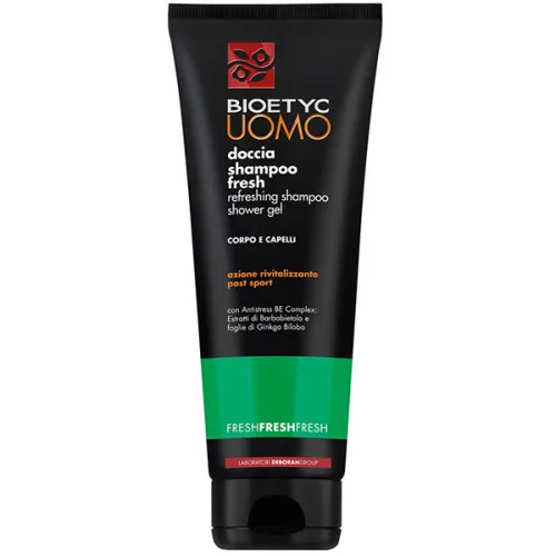 Відновлювальний шампунь-гель для душу Deborah Bioetyc UOMO Refreshing Shampoo Shower Gel, 250 мл.