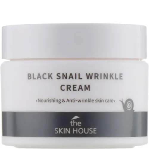Живильний крем проти зморшок The Skin House Black Snail Wrinkle Cream з муцином чорного равлика, 50 мл.