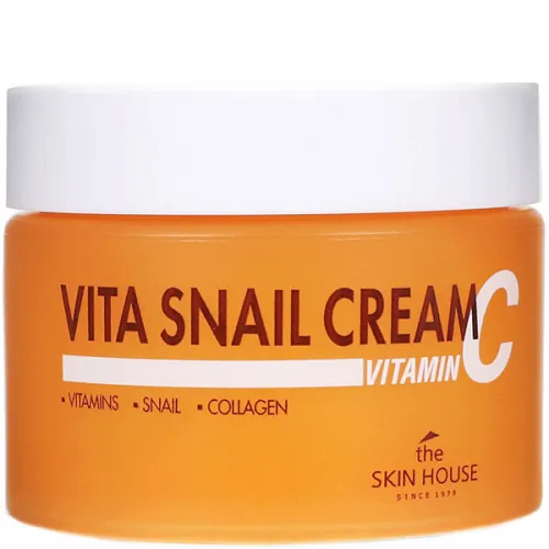Осветляющий крем для лица The Skin House Vita Snail Cream с муцином улитки витамином С и колллагеном, 50 мл.