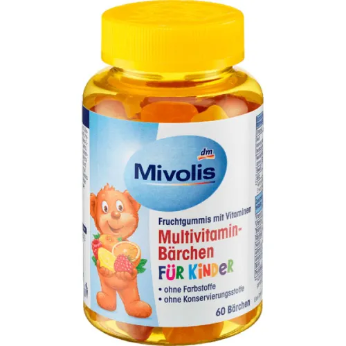 Мультивитамины-мишки для детей Mivolis Multivitamin Bears Fruit Gums For Kids