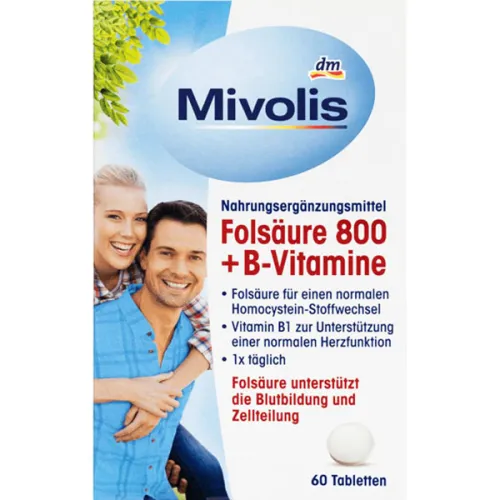 Фолиевая кислота + витамины группы В Mivolis Folic Acid 800 + B Vitamin