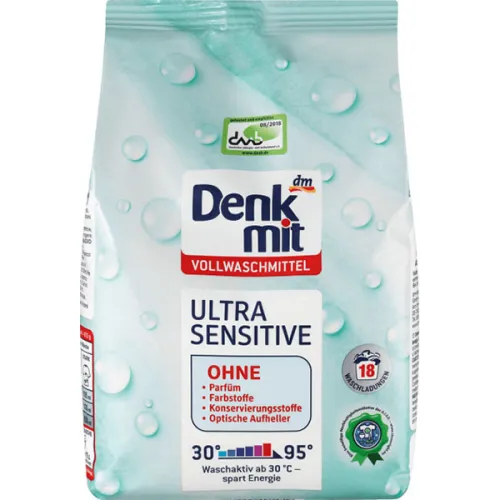 Порошок для прання дитячих речей Denkmit Detergent Powder Ultra Sensitive, 1200 г.