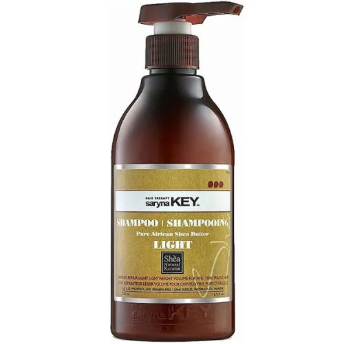 Відновлюючий шампунь для волосся Saryna Key Damage Repair Light Pure African Shea Butter Shampoo з олією ши, полегшений, 15