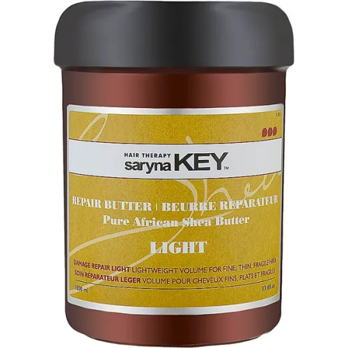Відновлююча маска для волосся Saryna Key Damage Repair Light Pure African Shea Butter Mask з олією ши, полегшена, 85 мл.