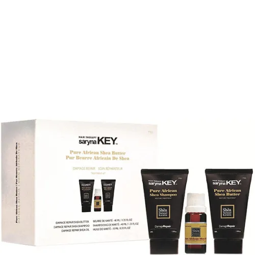 Восстанавливающий набор для волос Saryna Key Damage Repair Pure African Shea Butter Travel Set с маслом ши