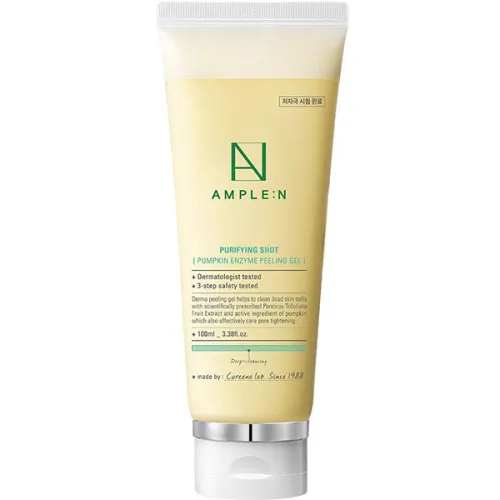 Мягкий пилинг-гель для лица Ample:N Purifying Shot Pumpkin Enzyme Peeling Gel с экстрактом тыквы, 100 мл.