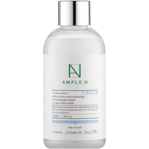 Тонер для обличчя Ample:N Hyaluron Shot Toner з гіалуроновою кислотою, 220 мл.