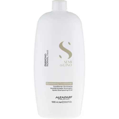 Кондиціонер Alfaparf Semi Di Lino Diamond Illuminating Conditioner з мікрокристалами для блиску волосся, 1000 мл.