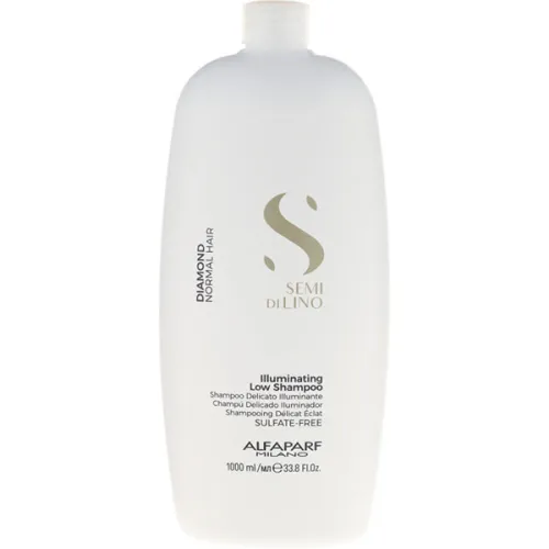 Шампунь Alfaparf Semi Di Lino Diamond Illuminating Low Shampoo с микрокристаллами для блеска волос, 1000 мл.