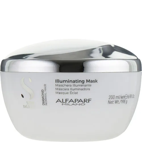 Маска Alfaparf Semi Di Lino Diamond Illuminating Mask з мікрокристалами для блиску волосся, 200 мл.