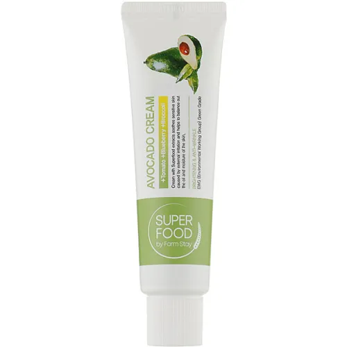 Питательный крем для лица FarmStay Avocado Cream Super Food с экстрактом авокадо, 60 г.
