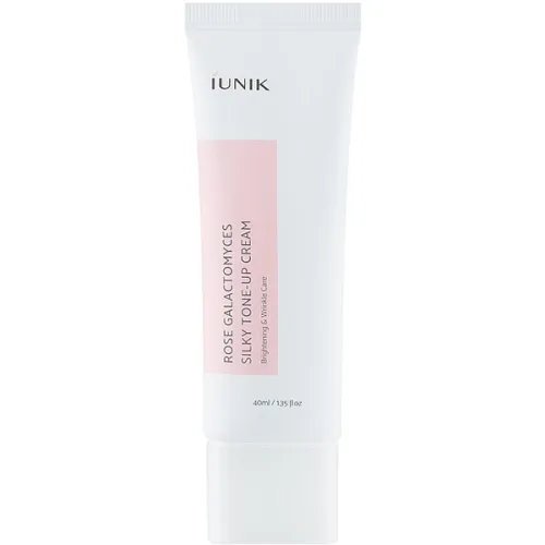 Антивозрастной осветляющий крем для лица iUNIK Rose Galactomyces Silky Tone Up Cream с экстрактом розы, 40 мл.