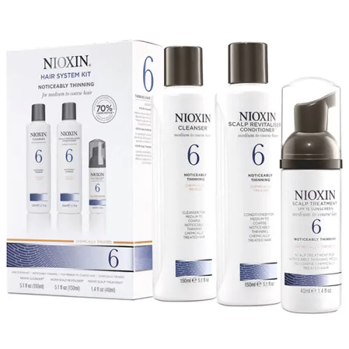 Набір для волосся «система 6» NIOXIN Starter Kit System 6, 150 мл. х 2 шт. 40  мл. х 1 шт.