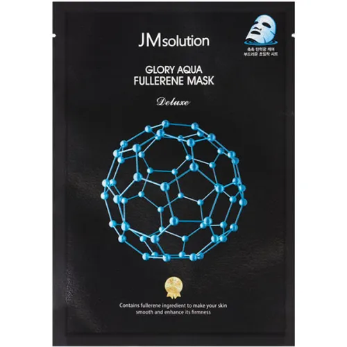Антиоксидантна тканинна маска для обличчя JMsolution Aqua Fullerene Mask з фулеренами та пептидами, 35 мл.