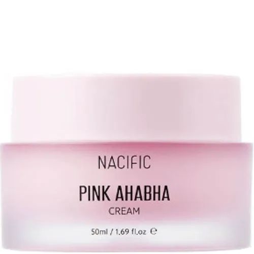Регенеруючий зволожувальний крем для обличчя Nacific Pink AHA/BHA Cream з кислотами, 50 мл.