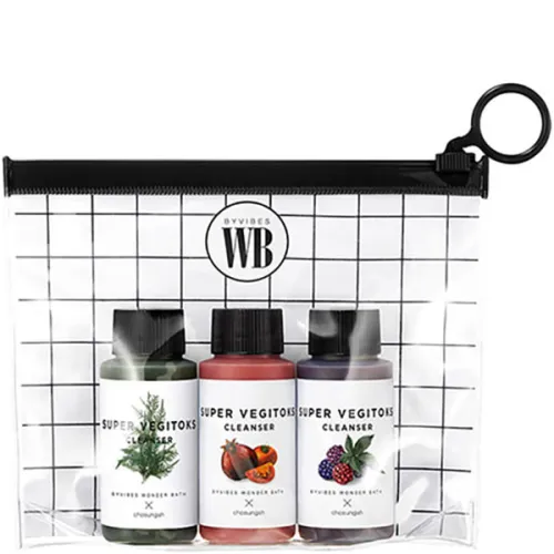 Набор детокс-гелей для умывания Wonder Bath Super Vegitoks Cleanser Kit, 3 шт. х 30 мл.