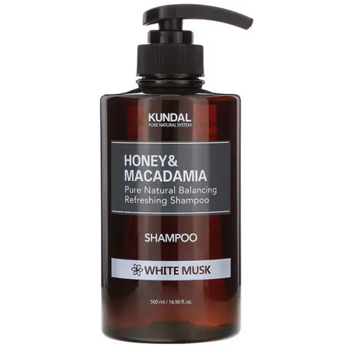 Шампунь для волосся «білий мускус» Kundal Honey & Macadamia Shampoo White Musk, 500 мл.