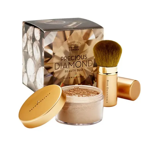 Мінеральна пудра для обличчя і тіла bareMinerals Precious Diamond Face and Body Minerals & Retractable Kabuki Brush з