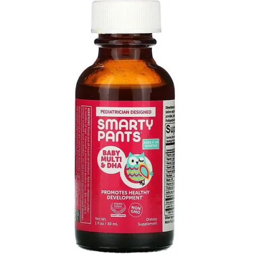 Мультивитаминная жидкость для детей от 6 до 24 месяцев SmartyPants Baby Multi & DHA Liquid, 30 мл.