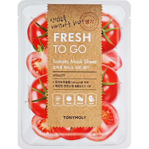 Освежающая тканевая маска для лица Tony Moly Fresh To Go Mask Sheet Tomato с экстрактом томатов, 22 г.