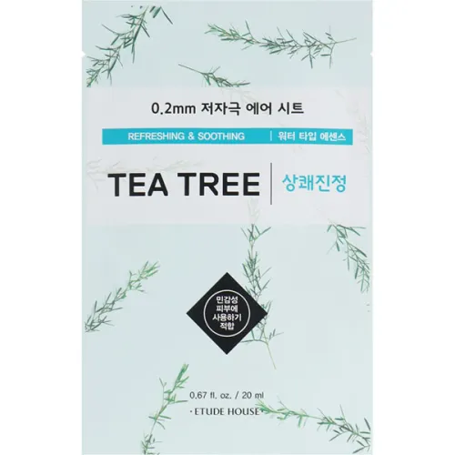 Ультратонка маска для обличчя Etude House Therapy Air Mask Tea Tree з екстрактом чайного дерева, 20 мл.