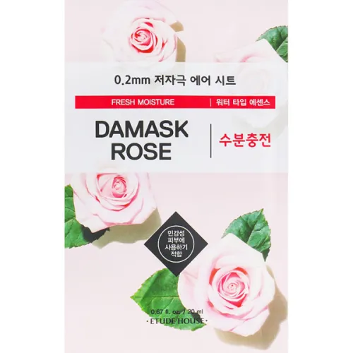 Ультратонка маска для обличчя Etude House Therapy Air Mask Damask Rose з екстрактом дамаської троянди, 20 мл.