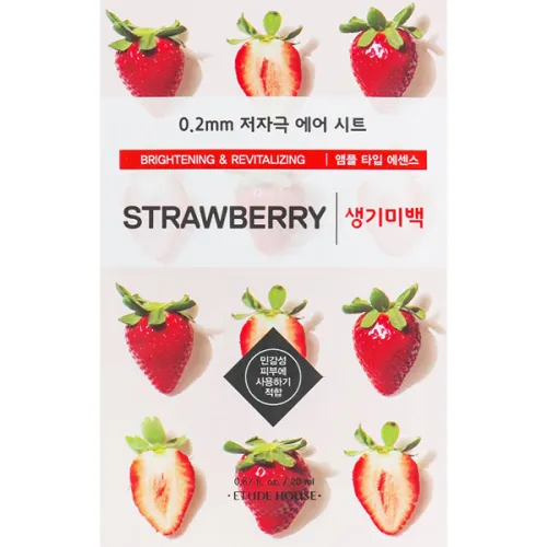 Ультратонка маска для обличчя Etude House Therapy Air Mask Strawberry з екстрактом полуниці, 20 мл.