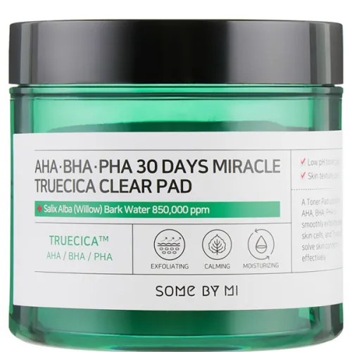 Кислотні пади для проблемної шкіри обличчя Some By Mi AHA BHA PHA 30 Days Miracle Truecica Clear Pad
