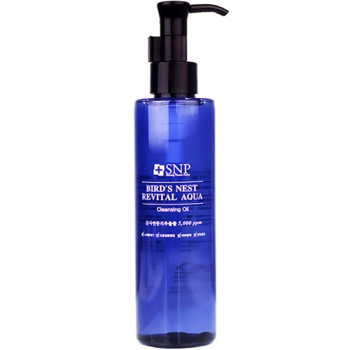Гидрофильное масло для лица SNP Bird’s Nest Revital Aqua Cleansing Oil с экстрактом ласточкиного гнезда, 200 мл.