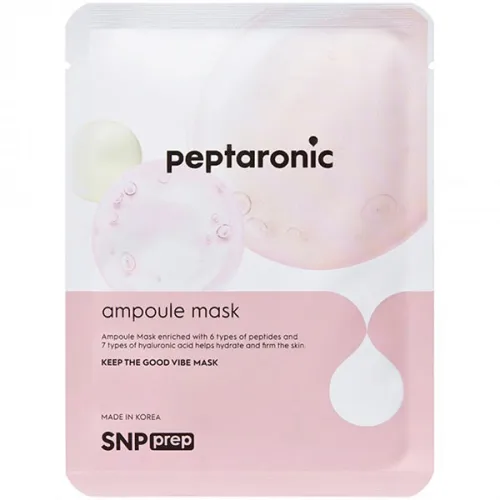 Зволожувальна тканинна маска для обличчя SNP Prep Peptaronic Ampoule Mask з пептидами, 25 мл.