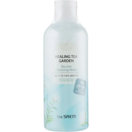 Очищающая вода The Saem Healing Tea Garden Tea Tree Cleansing Water с экстрактом чайного дерева, 300 мл.