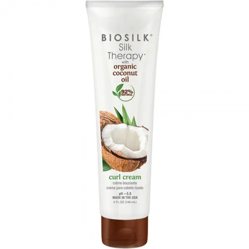 Крем для укладання кучерявого волосся «кокосова олія» CHI BioSilk Silk Therapy Organic Coconut Oil Curl Cream, 148 мл.