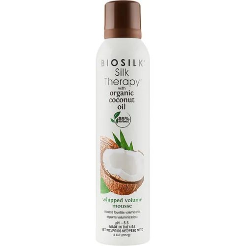 Мус для об’ємного укладання волосся «кокосова олія» CHI Biosilk Silk Therapy with Coconut Oil Whipped Volume Mousse, 237 мл.