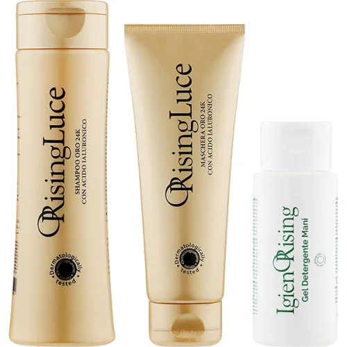 Набір для волосся Orising Hair Care Gold 24K With Hyaluronic Acid Set з гіалуроновою кислотою