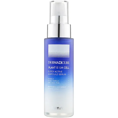 Сироватка для обличчя FarmStay Derma Cube Plant Stem Cell Super Active Ampoule Serum зі стовбуровими клітинами, 100 мл.