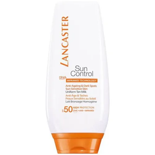 Солнцезащитное антивозрастное молочко для тела Lancaster Sun Control Anti-Ageing & Dark Spots Uniform Tan Milk SPF50, 125 мл.
