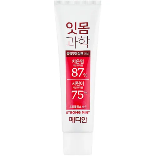 Зубная паста Median Gum Science Toothpaste Strong Mint с экстрактом мяты, 120 г.