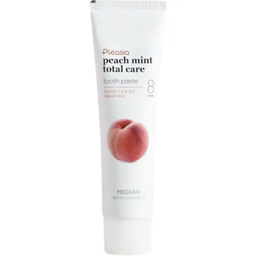 Зубна паста Pleasia Peach Mint Total Care Toothpaste з екстрактом персика та м’яти, 120 г.