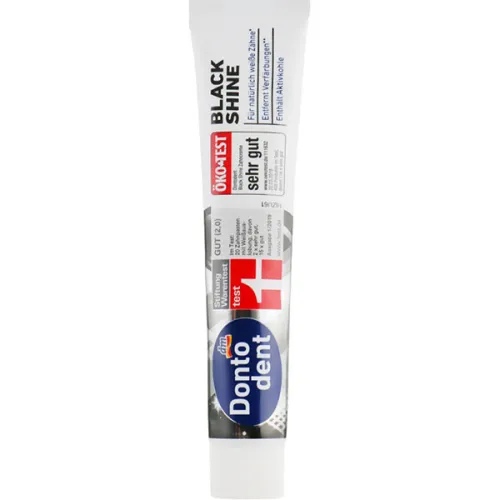 Зубна паста «чорний блиск» Dontodent Black Shine Toothpaste, 75 мл.