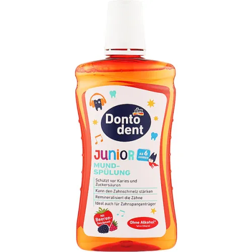 Детский ополаскиватель для полости рта Dontodent Junior Mouthwash, 500 мл.