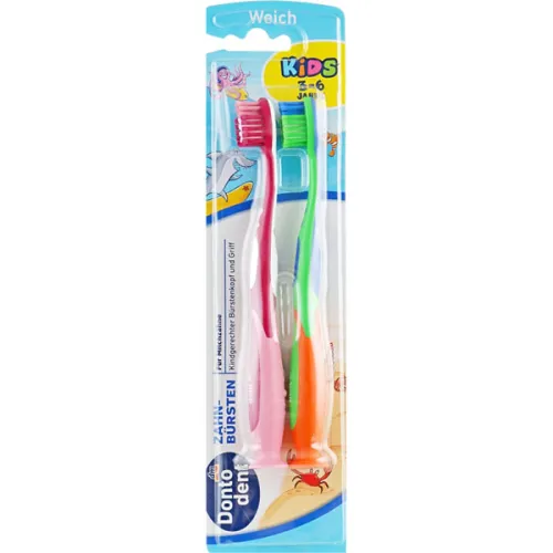 Зубная щетка для детей от 3х до 6 лет Dontodent Kids Toothbrush