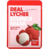 Тканевая маска для лица FarmStay Real Lychee Essence Mask с экстрактом личи, 23 мл.