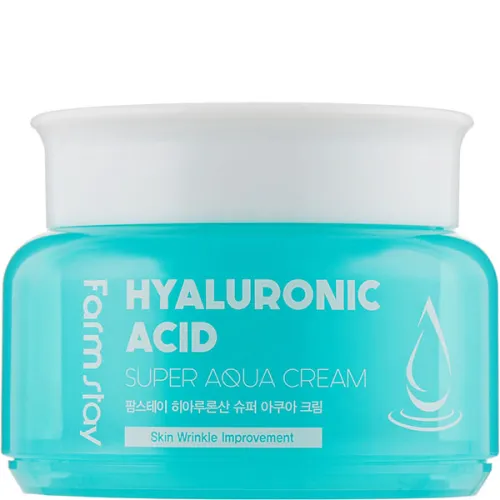 Увлажняющий крем для лица FarmStay Hyaluronic Acid Super Aqua Cream с гиалуроновой кислотой, 100 мл.