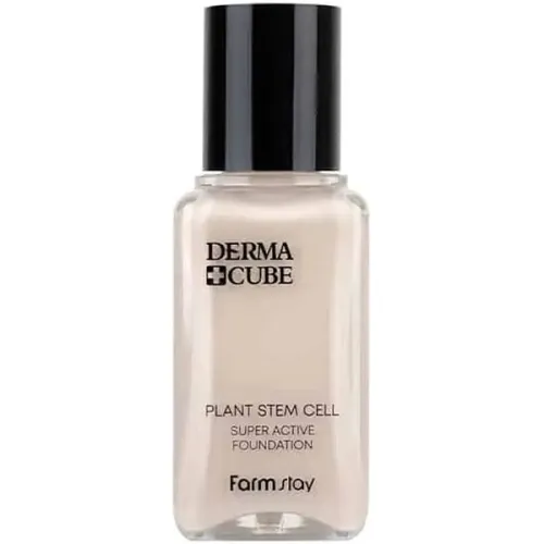Тональна основа для обличчя FarmStay Derma Cube Plant Stem Cell Super Active Foundation зі стовбуровими клітинами, 50 мл.