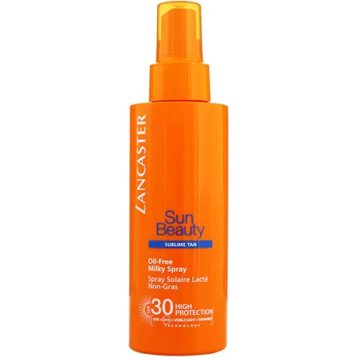 Бархатное солнцезащитное молочко-спрей для тела Lancaster Sun Beauty Oil Free Milky Spray Sublime Tan SPF30, 150 мл.