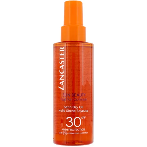 Шелковистое солнцезащитное масло для тела Lancaster Sun Beauty Fast Tan Optimizer Satin Sheen Oil SPF30, 150 мл.