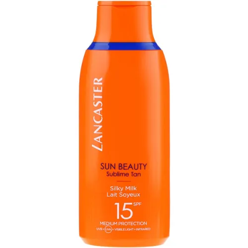 Легкое солнцезащитное молочко для тела Lancaster Sun Beauty Silky Milk Sublime Tan SPF15, 175 мл.