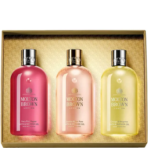 Подарочный набор гелей для ванны и душа Molton Brown Floral & Spicy Bathing Gift Set, 3 шт. х 300 мл.