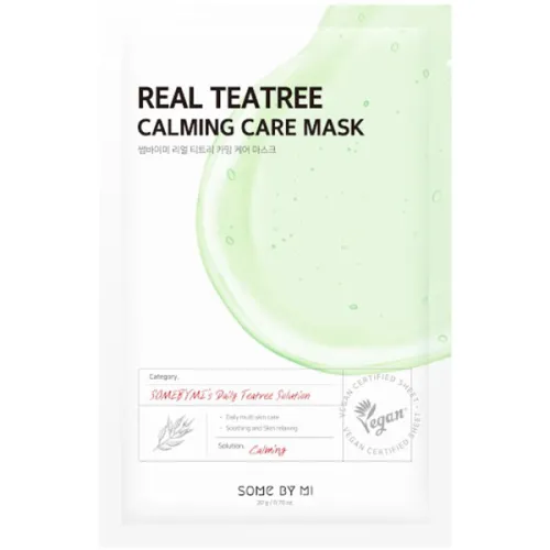Тканинна маска для обличчя Some By Mi Real Tea Tree Calming Care Mask з екстрактом зеленого чаю, 20 мл.